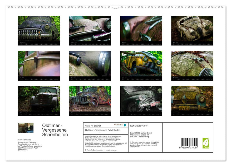 Oldtimer - Vergessene Schönheiten (CALVENDO Premium Wandkalender 2027)