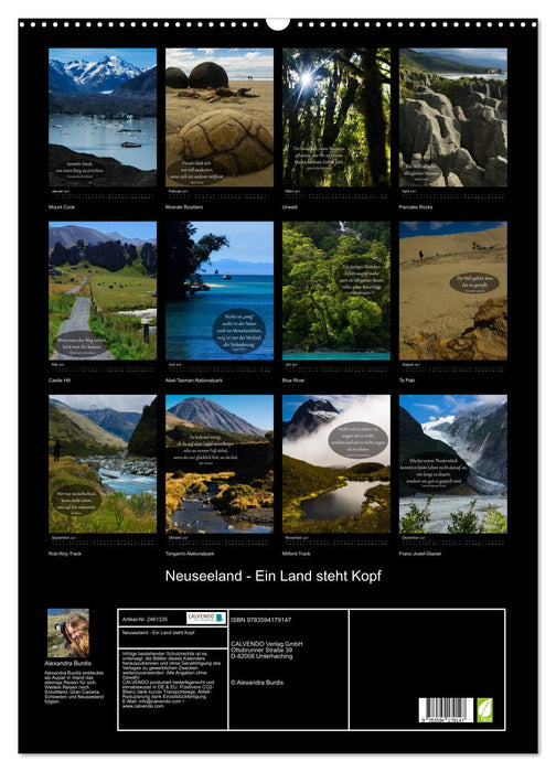 Neuseeland - Ein Land steht Kopf (CALVENDO Wandkalender 2027)