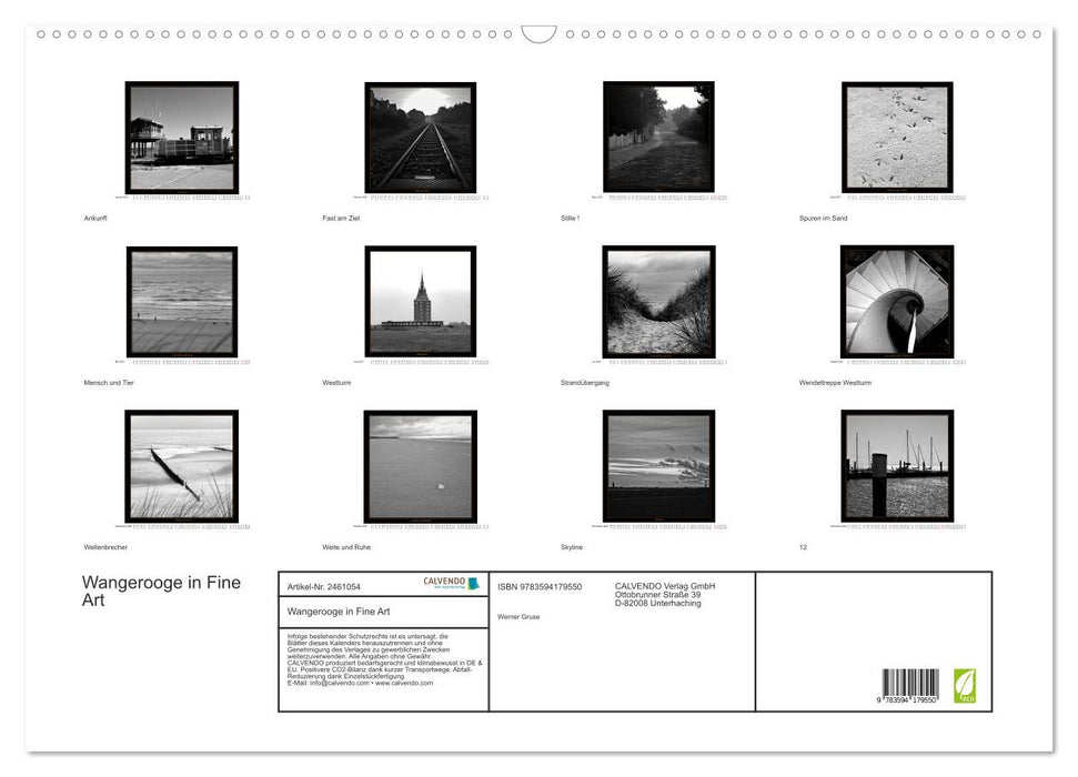 Wangerooge in Fine Art (CALVENDO Wandkalender 2027)