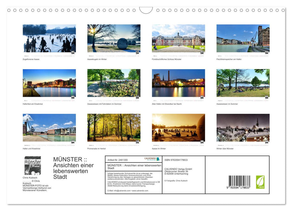 MÜNSTER :: Ansichten einer lebenswerten Stadt (CALVENDO Wandkalender 2027)