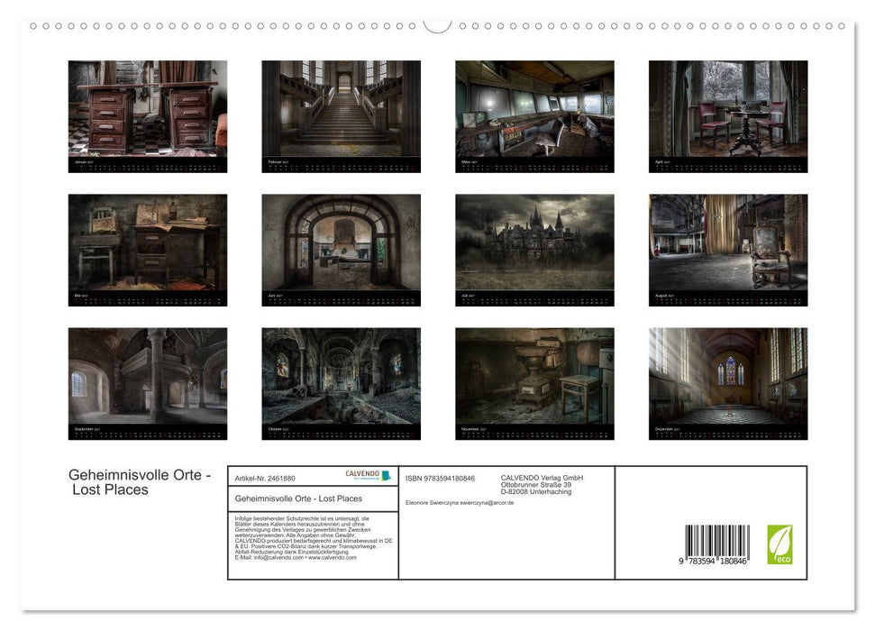 Geheimnisvolle Orte - Lost Places (CALVENDO Premium Wandkalender 2027)