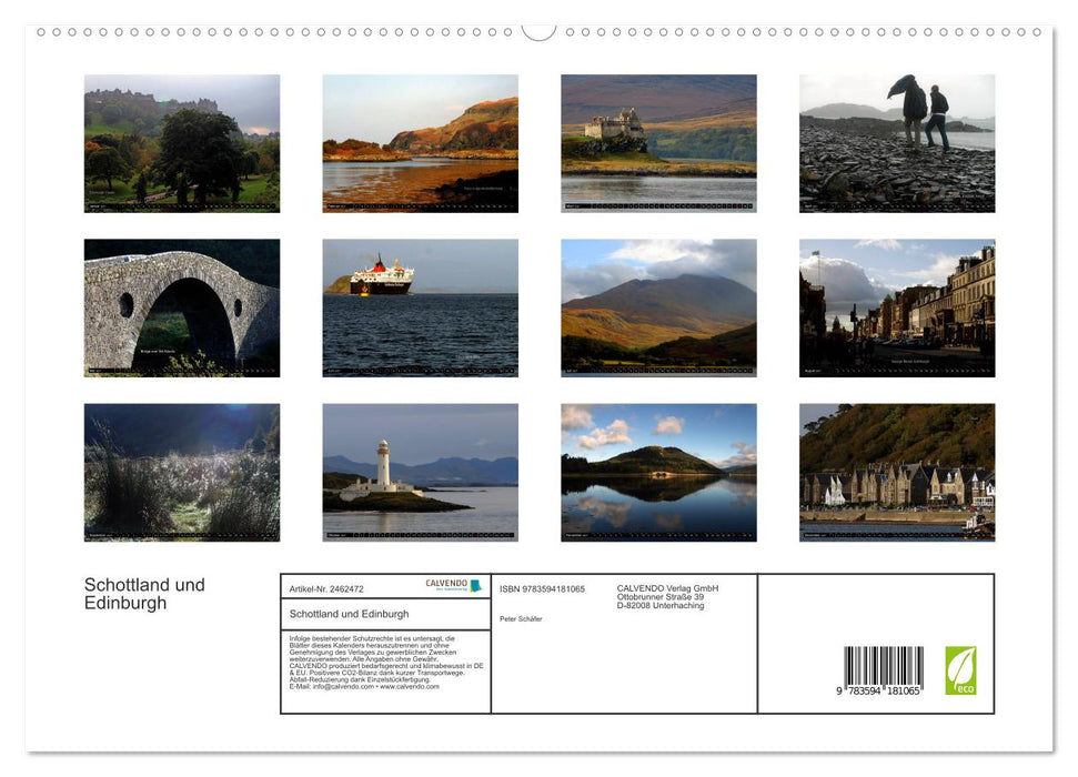 Schottland und Edinburgh (CALVENDO Premium Wandkalender 2027)