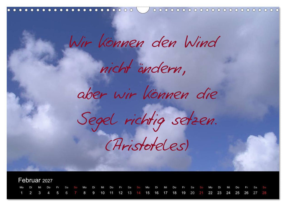 Positiv durch´s Jahr (CALVENDO Wandkalender 2027)