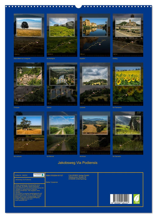 Jakobsweg Via Podiensis (CALVENDO Premium Wandkalender 2027)