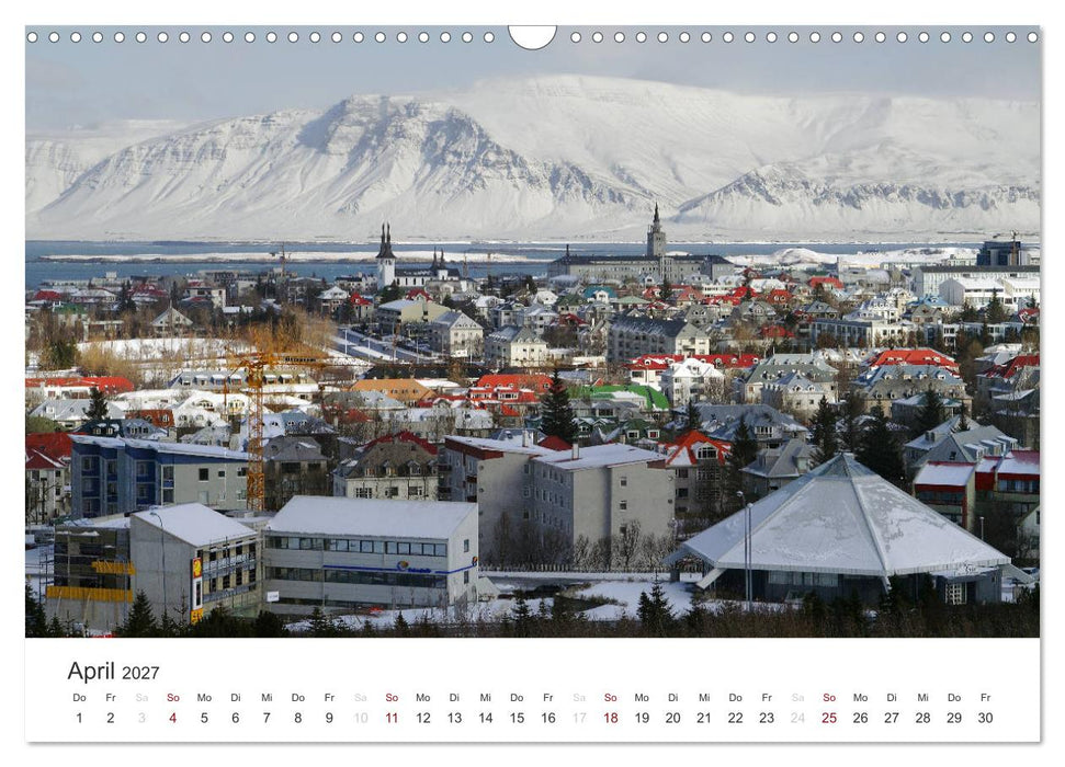 Reykjavìk 64° 08' N (CALVENDO Wandkalender 2027)