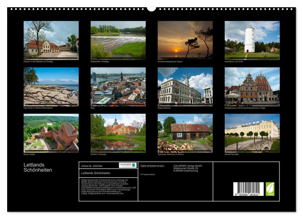 Lettlands Schönheiten (CALVENDO Premium Wandkalender 2027)