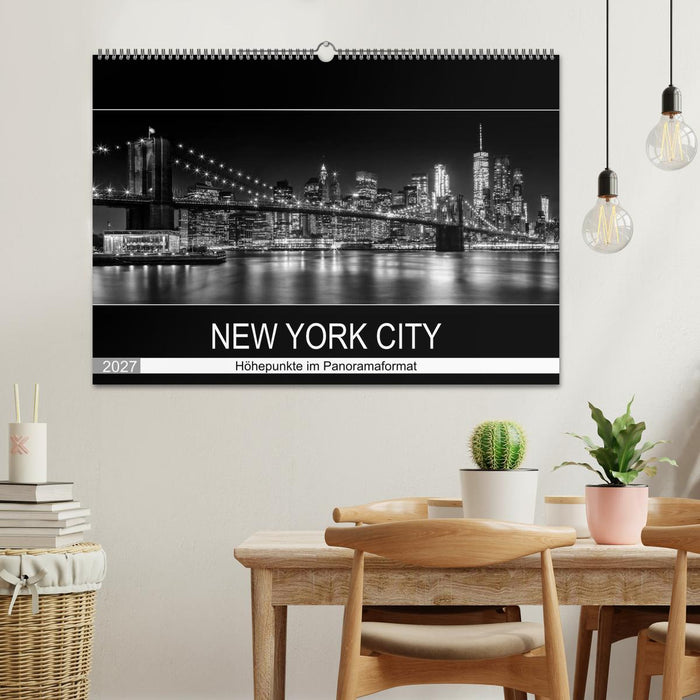 NEW YORK CITY Höhepunkte im Panoramaformat (CALVENDO Wandkalender 2027)