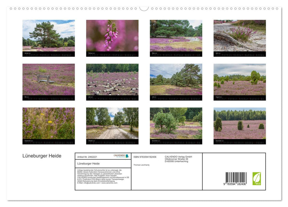Lüneburger Heide (CALVENDO Premium Wandkalender 2027)