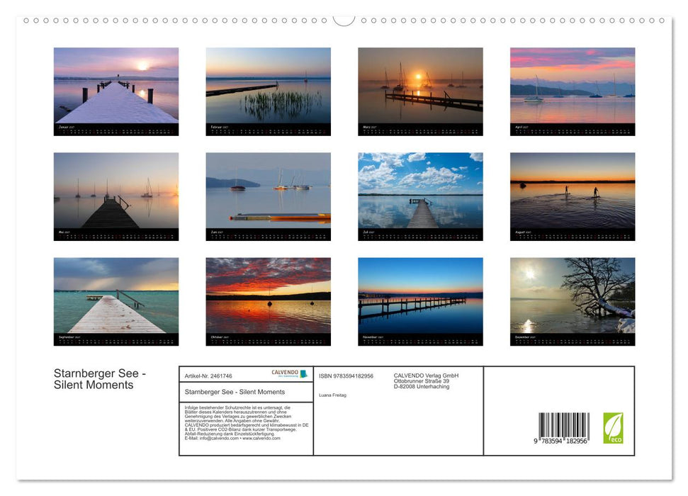 Starnberger See - Silent Moments (CALVENDO Premium Wandkalender 2027)