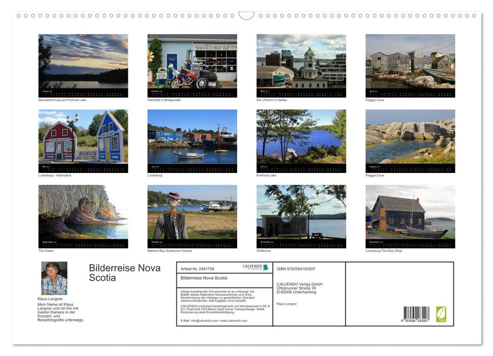 Bilderreise Nova Scotia (CALVENDO Wandkalender 2027)