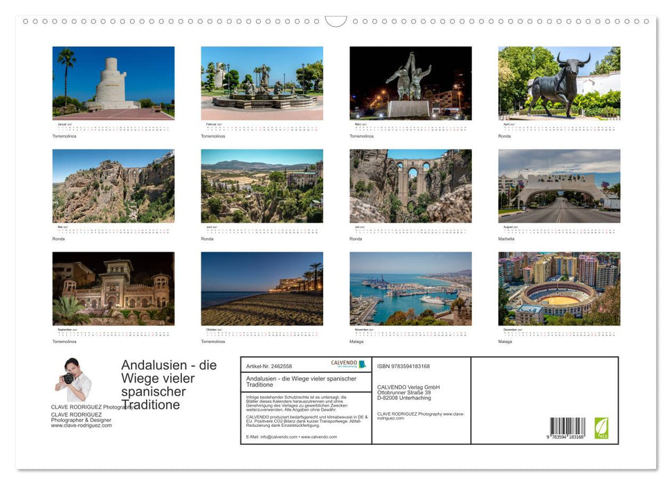 Andalusien - die Wiege vieler spanischer Traditione (CALVENDO Wandkalender 2027)