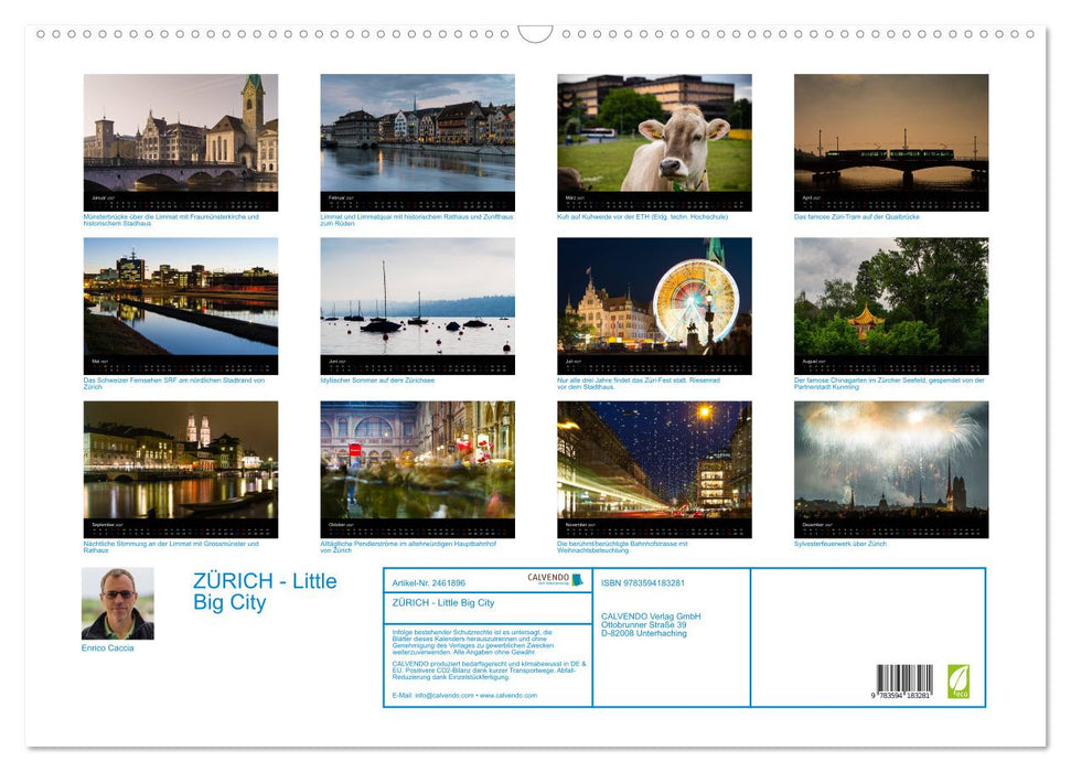 ZÜRICH - Little Big City (CALVENDO Wandkalender 2027)