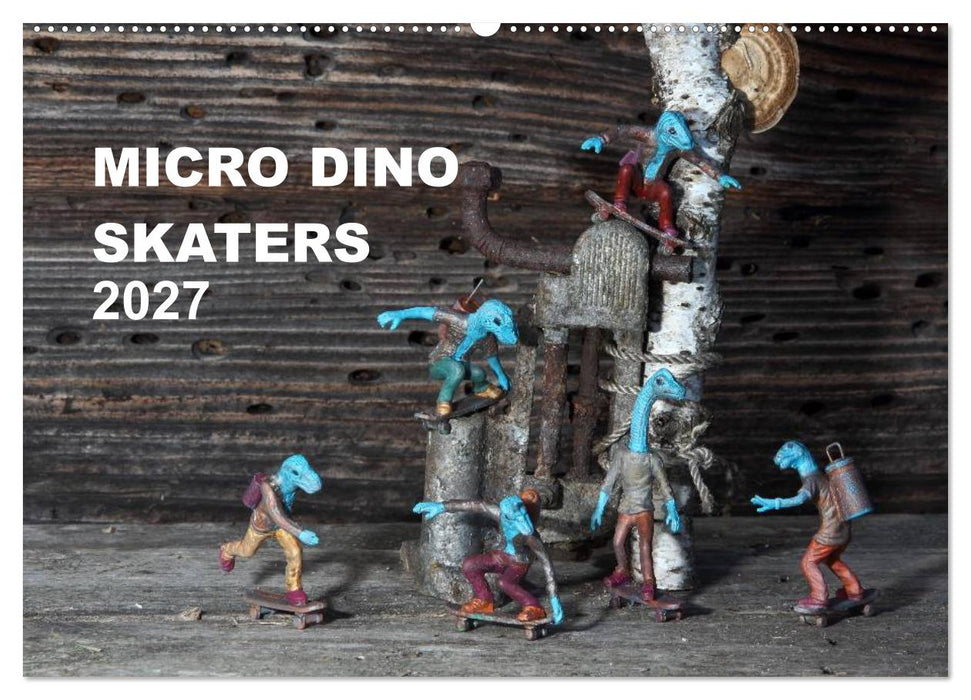 Micro Dino Skaters 2027 (CALVENDO Wandkalender 2027)