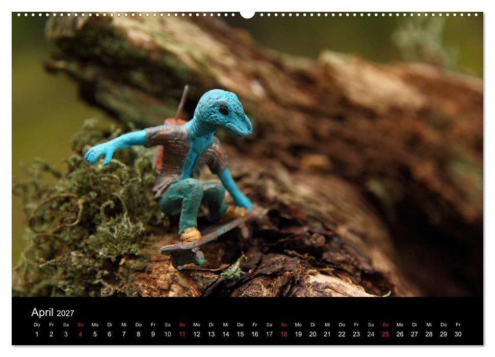 Micro Dino Skaters 2027 (CALVENDO Wandkalender 2027)