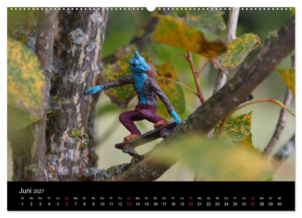 Micro Dino Skaters 2027 (CALVENDO Wandkalender 2027)