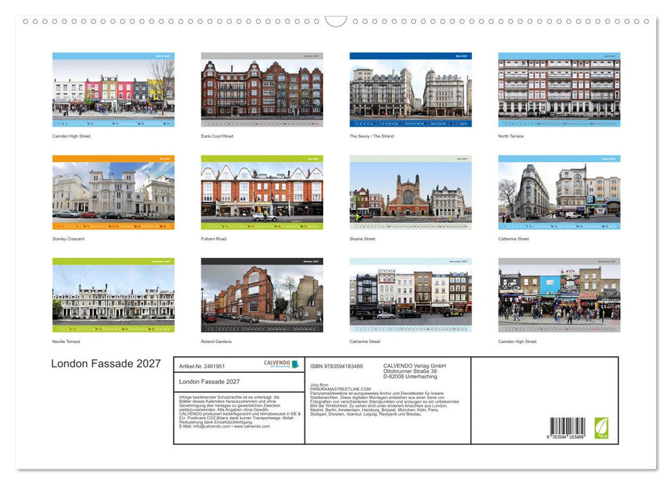 London Fassade 2027 (CALVENDO Wandkalender 2027)