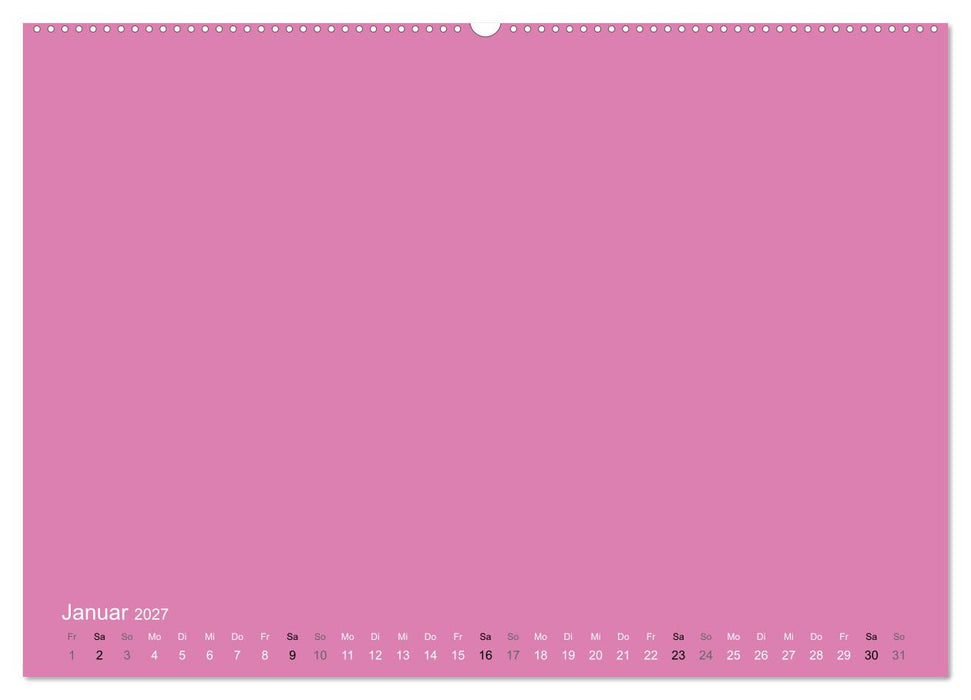 Bastelkalender - Pink (CALVENDO Wandkalender 2027)