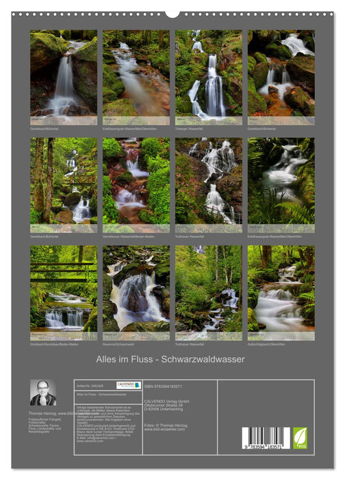 Alles im Fluss - Schwarzwaldwasser (CALVENDO Premium Wandkalender 2027)