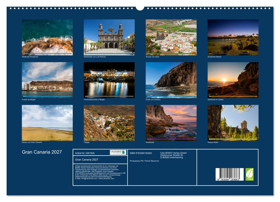 Gran Canaria 2027 (CALVENDO Premium Wandkalender 2027)