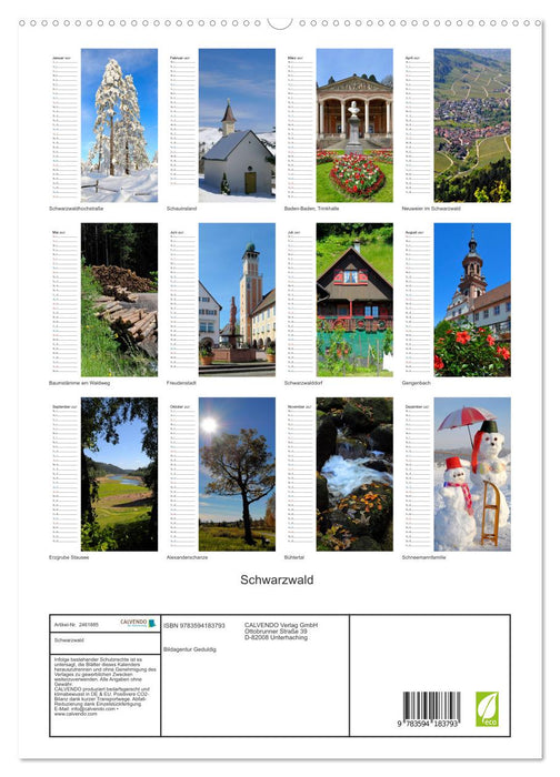 Schwarzwald (CALVENDO Premium Wandkalender 2027)