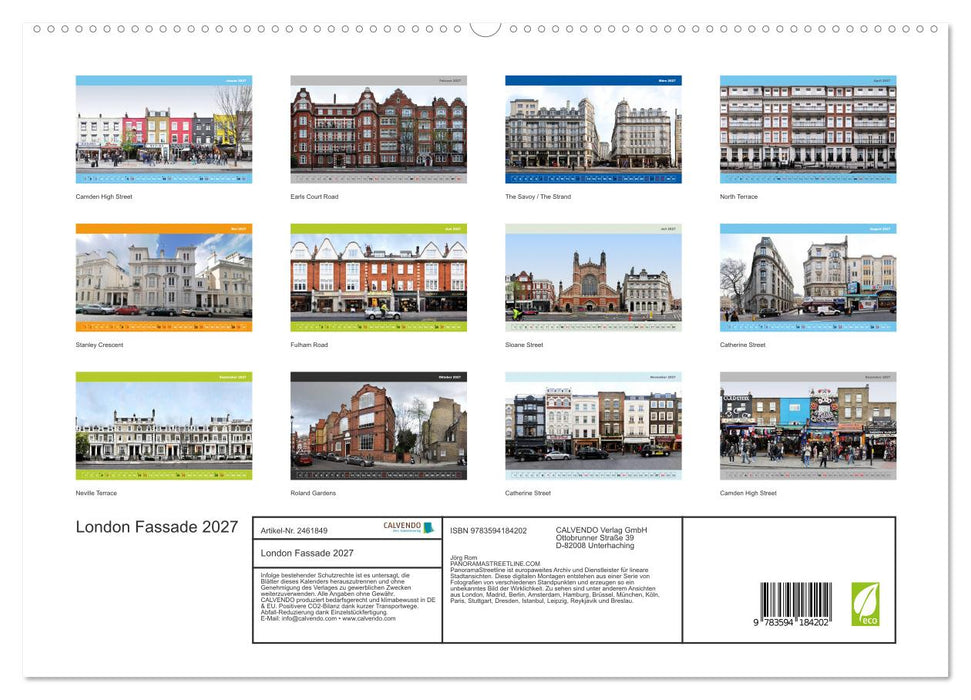 London Fassade 2027 (CALVENDO Premium Wandkalender 2027)