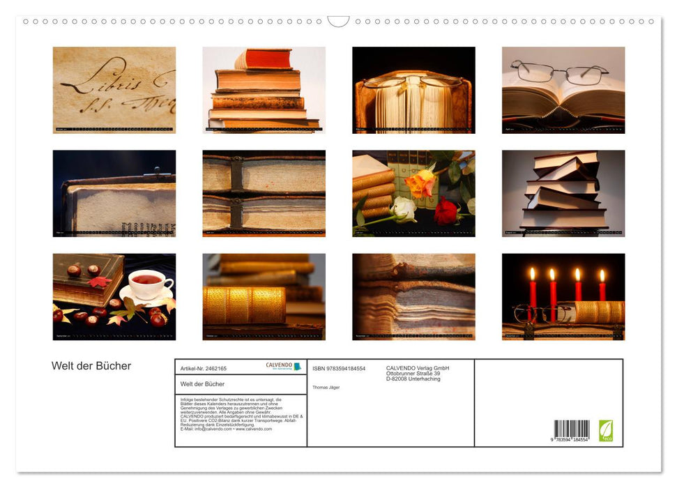 Welt der Bücher (CALVENDO Wandkalender 2027)