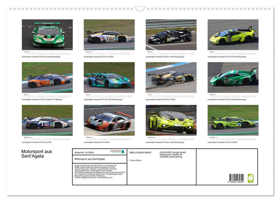Motorsport aus Sant’Agata (CALVENDO Wandkalender 2027)