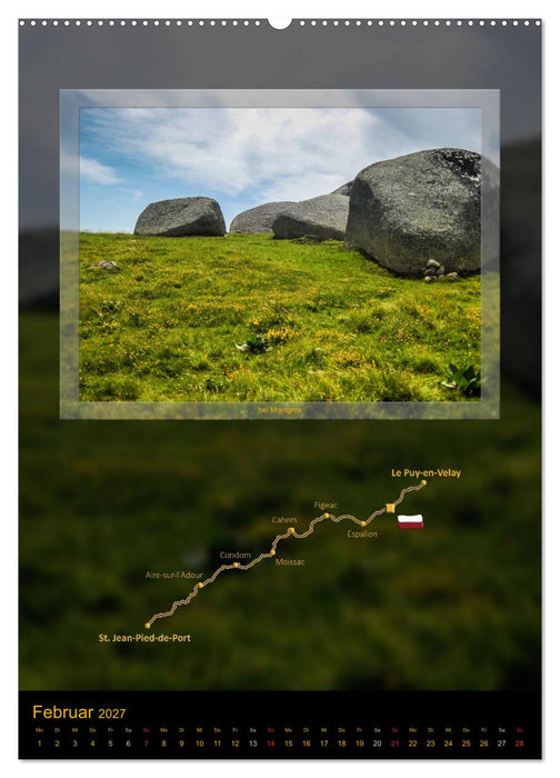 Jakobsweg Via Podiensis (CALVENDO Wandkalender 2027)