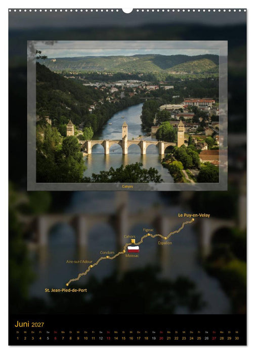 Jakobsweg Via Podiensis (CALVENDO Wandkalender 2027)