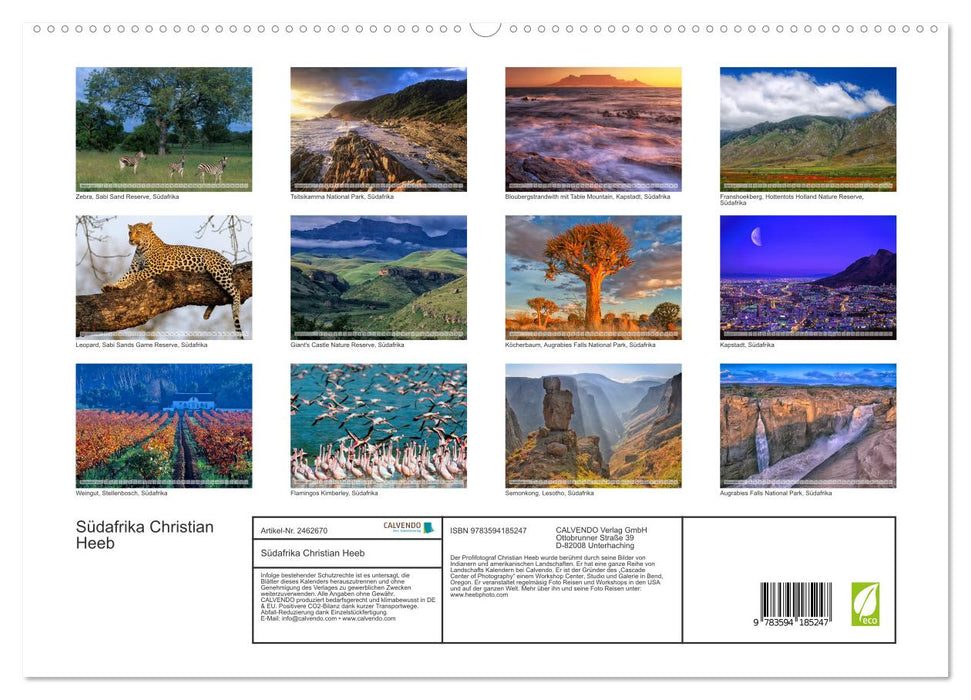 Südafrika Christian Heeb (CALVENDO Premium Wandkalender 2027)