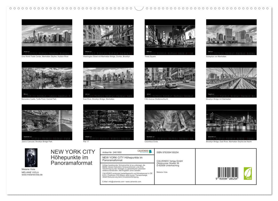 NEW YORK CITY Höhepunkte im Panoramaformat (CALVENDO Premium Wandkalender 2027)