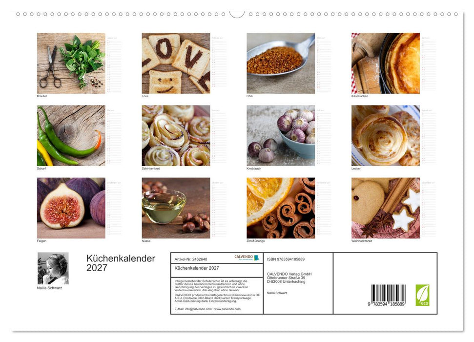 Küchenkalender 2027 (CALVENDO Premium Wandkalender 2027)