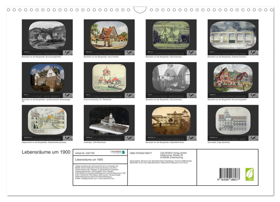 Lebensräume um 1900 (CALVENDO Wandkalender 2027)