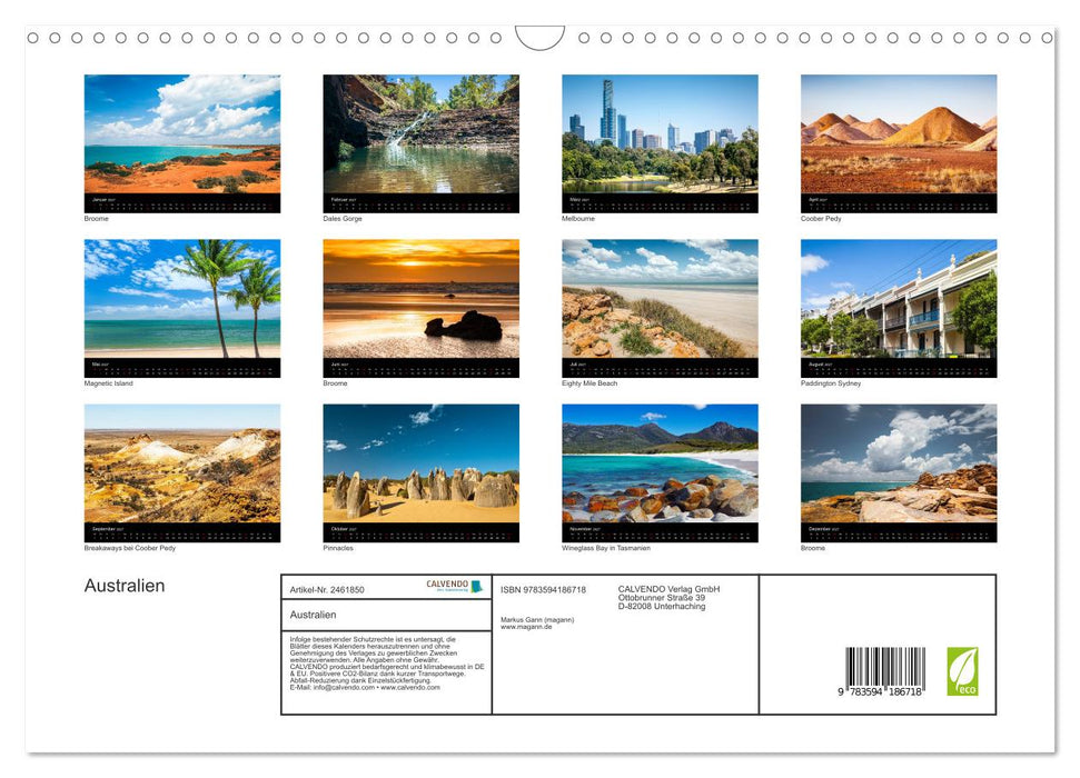 Australien (CALVENDO Wandkalender 2027)