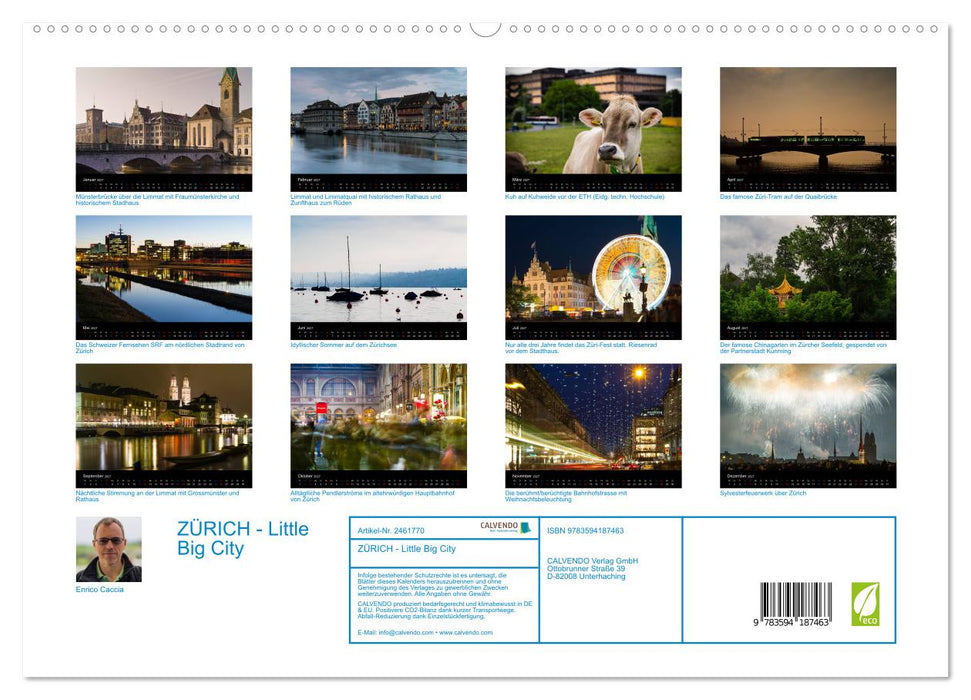 ZÜRICH - Little Big City (CALVENDO Premium Wandkalender 2027)