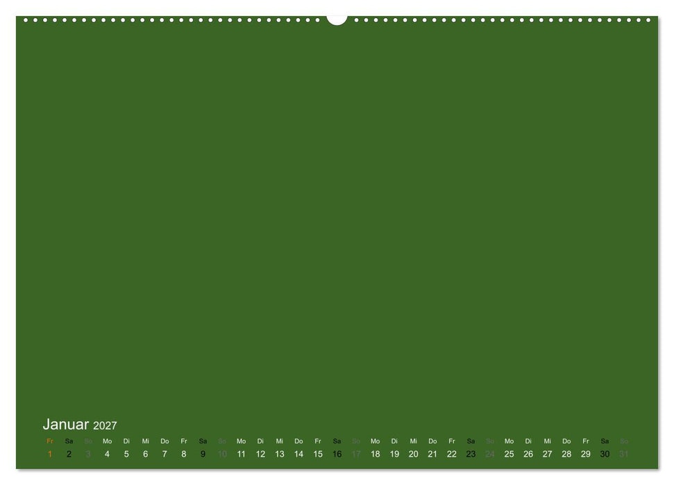 Bastelkalender - dunkel Grün (CALVENDO Wandkalender 2027)