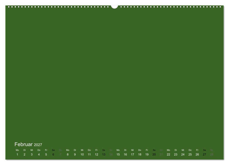 Bastelkalender - dunkel Grün (CALVENDO Wandkalender 2027)