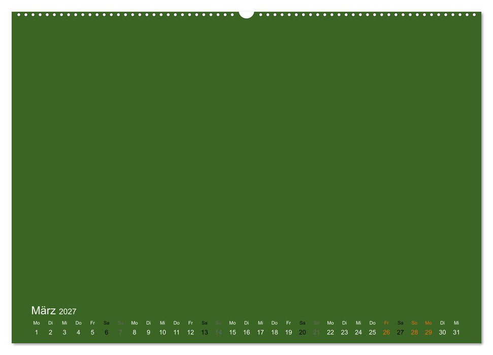 Bastelkalender - dunkel Grün (CALVENDO Wandkalender 2027)