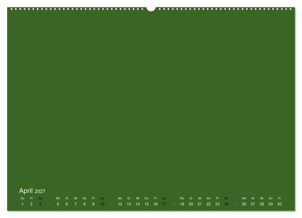Bastelkalender - dunkel Grün (CALVENDO Wandkalender 2027)