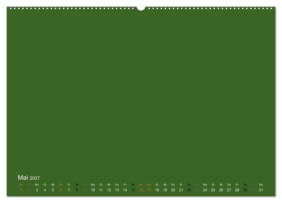 Bastelkalender - dunkel Grün (CALVENDO Wandkalender 2027)