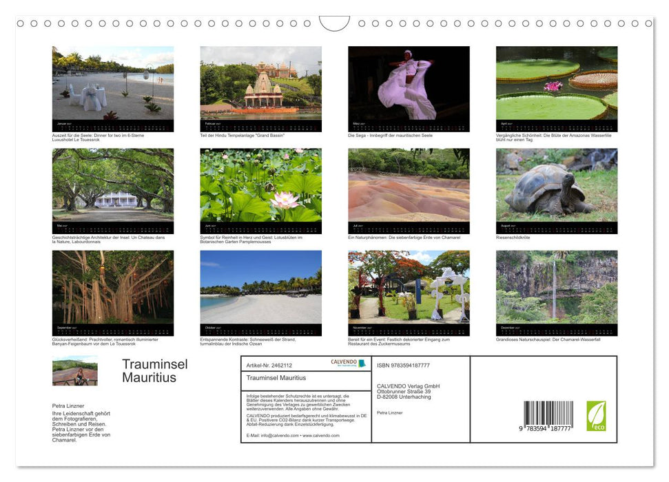 Trauminsel Mauritius (CALVENDO Wandkalender 2027)