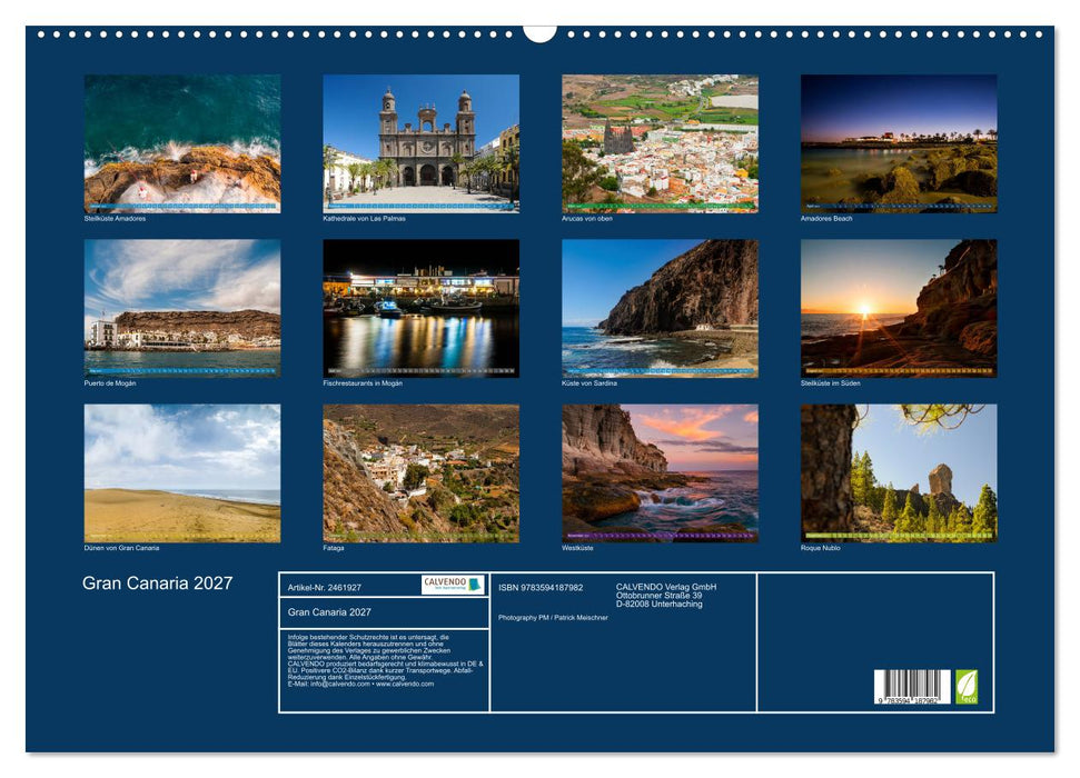 Gran Canaria 2027 (CALVENDO Wandkalender 2027)