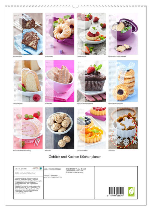 Gebäck und Kuchen Küchenplaner (CALVENDO Premium Wandkalender 2027)