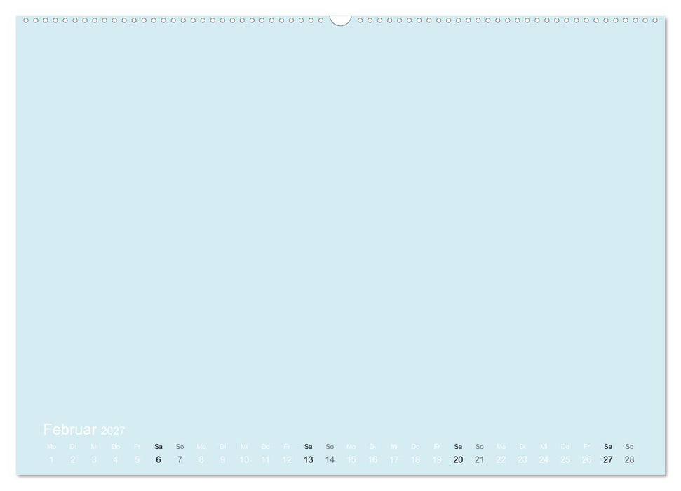 Bastelkalender - hell Blau (CALVENDO Wandkalender 2027)
