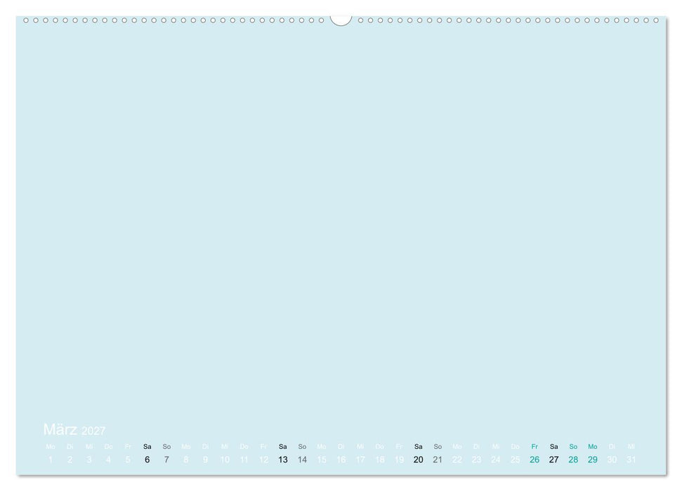 Bastelkalender - hell Blau (CALVENDO Wandkalender 2027)