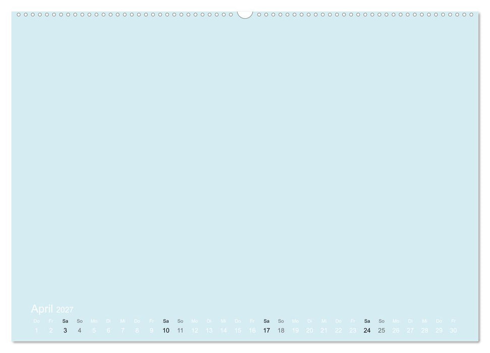 Bastelkalender - hell Blau (CALVENDO Wandkalender 2027)