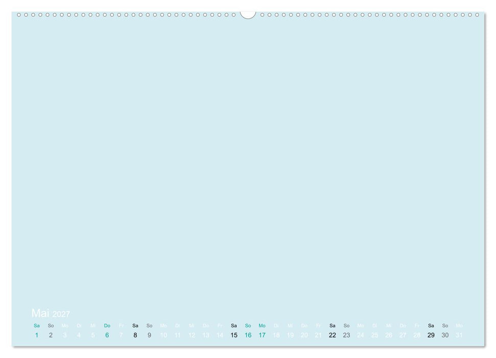 Bastelkalender - hell Blau (CALVENDO Wandkalender 2027)