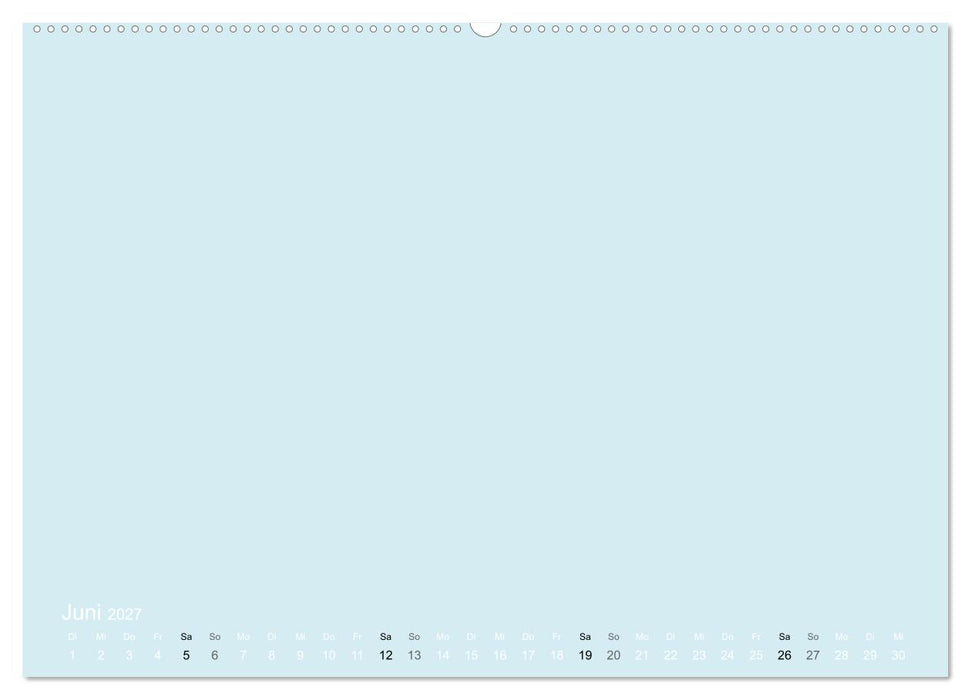 Bastelkalender - hell Blau (CALVENDO Wandkalender 2027)