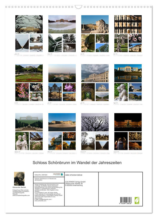 Schloss Schönbrunn im Wandel der Jahreszeiten (CALVENDO Wandkalender 2027)