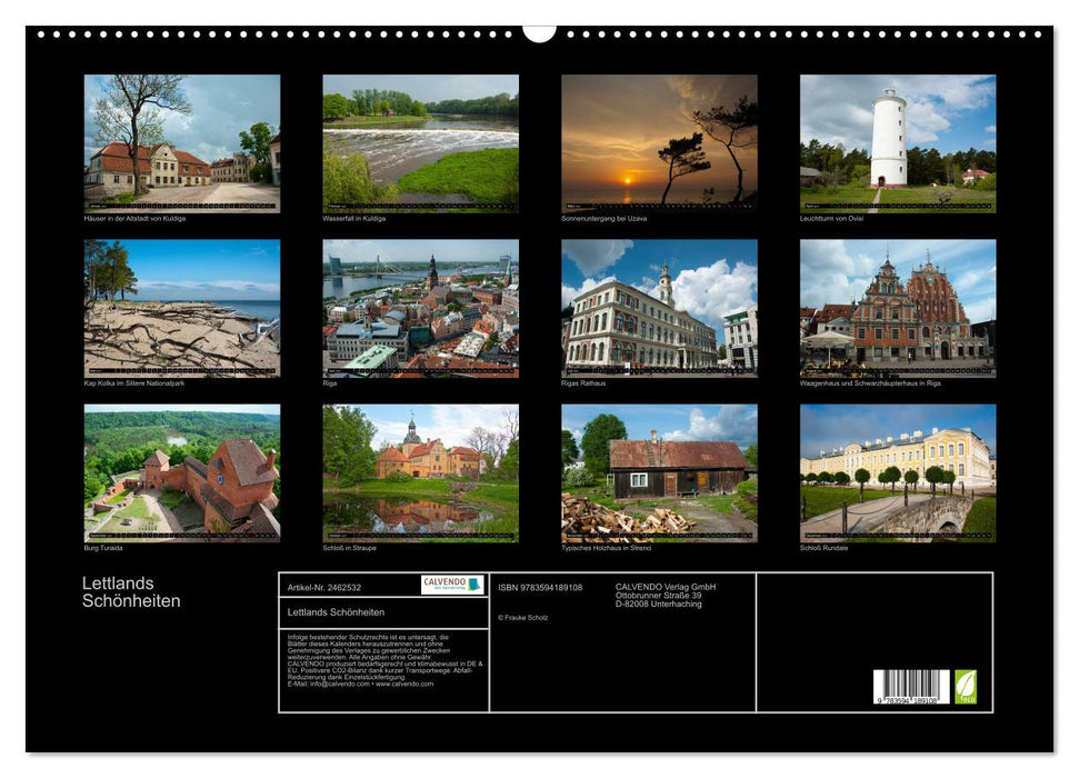 Lettlands Schönheiten (CALVENDO Wandkalender 2027)
